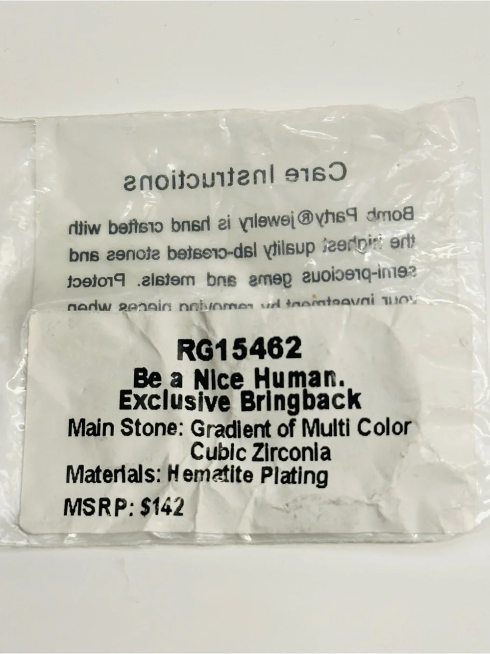 Bomb Party OG Ring size 5 “Be A Nice Human” Autism Awareness (3 rings)